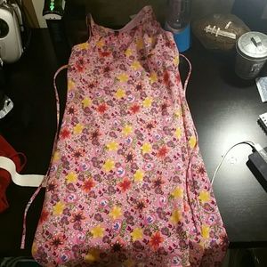 Summer pink flower dress